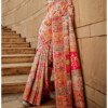 White Multicolor Kashmiri Saree