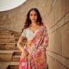White Multicolor Kashmiri Saree