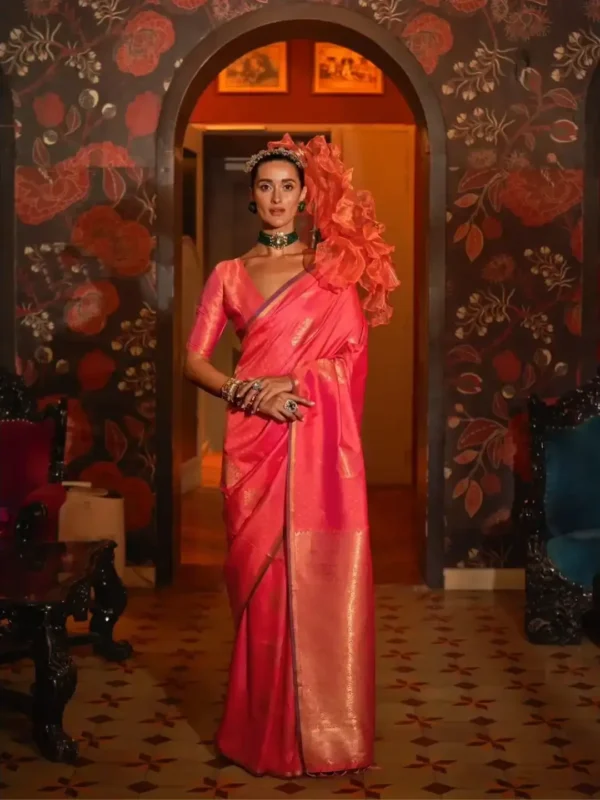 HANDWOVEN SILK - HEAVY BROCADE BLOUSE (1) Banarasi Silk Sarees