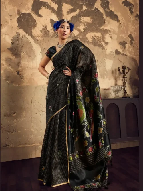 Black Silk Festival Saree