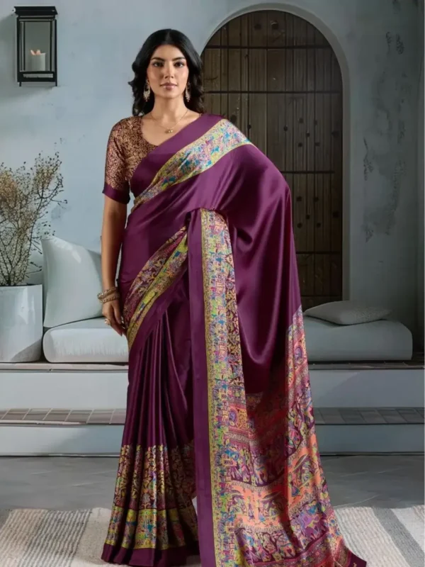 Modal-silk (18) Royal Purple Modal Silk Saree