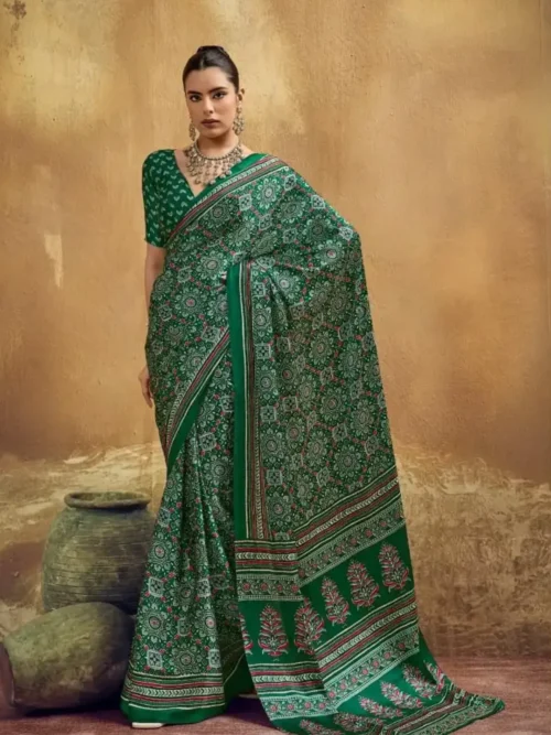 Emerald Green Modal Silk Saree
