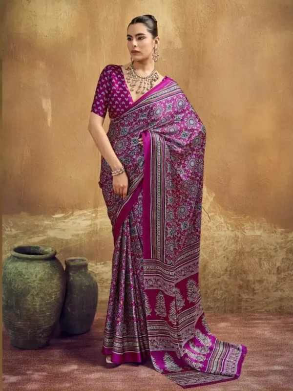 Purple Modal Silk Saree