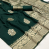 Untitled design (15) Dark Green Pure Georgette Saree