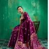 Purple Satin Silk Saree Purple Satin Silk Saree