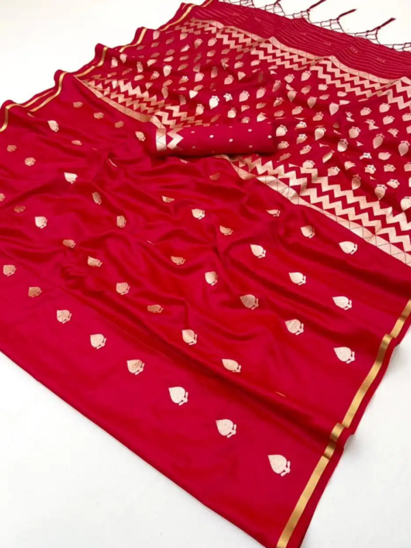 Untitled design (19) Rani Pink Satin Silk Saree