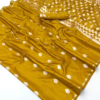 Mustard Gold Satin Silk Saree