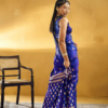 Royal Blue Satin Silk Saree