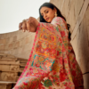 Cream Multi Colour Kashmiri Saree