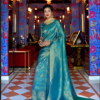 Teal Blue Zari Handloom Silk Saree Teal Blue Zari Handloom Silk Saree
