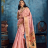 Baby Pink Tissue Paithani Saree