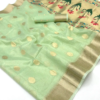 Sea Green Tissue Paithani Saree