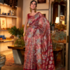 Red Pashmina Saree