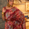 Red Pashmina Saree