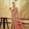 Off White Multicolor Pashmina Weaving Saree