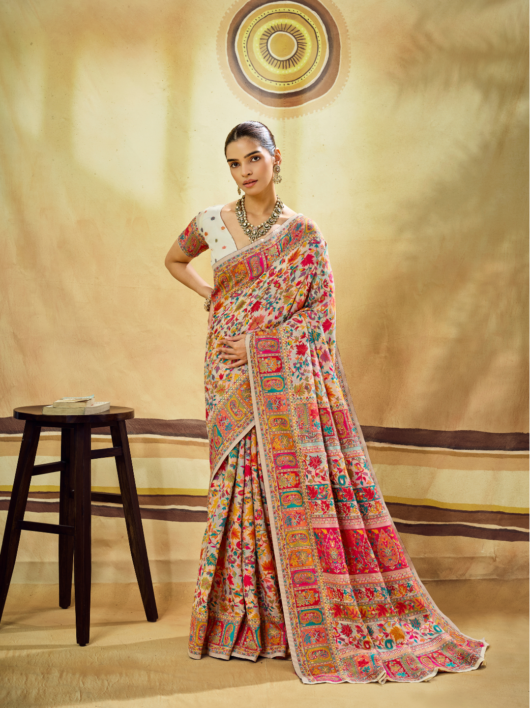 off-white-multicolor-pashmina-weaving-saree