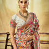 Off White Multicolor Pashmina Weaving Saree