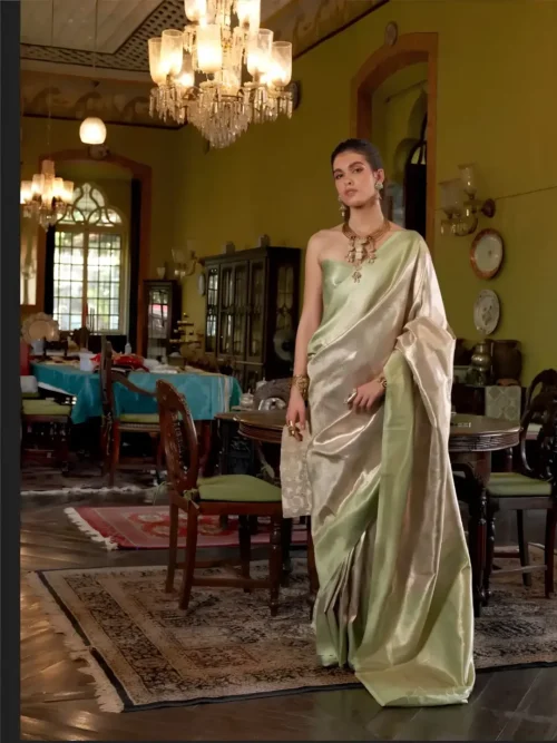 kanjiwaram-11 (8) Pistachio Green & Green Gold Kanjivaram Saree