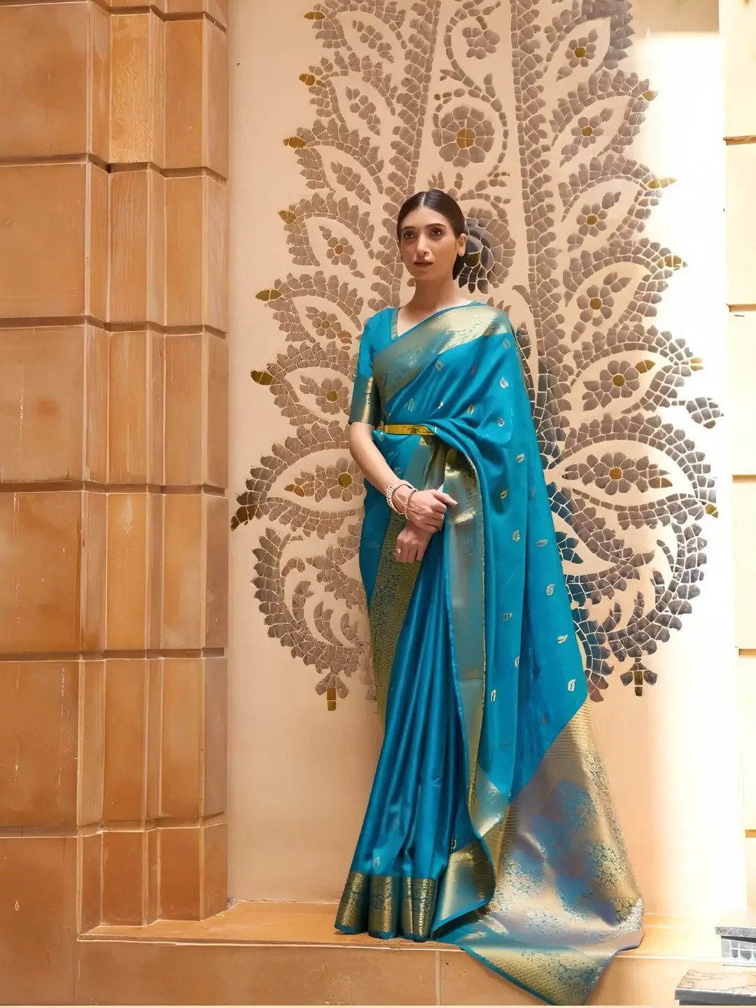 peacock-blue-gold-kanjivaram-saree
