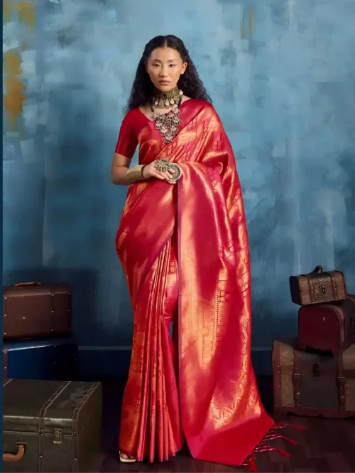 Red Kanjivaram Silk Saree