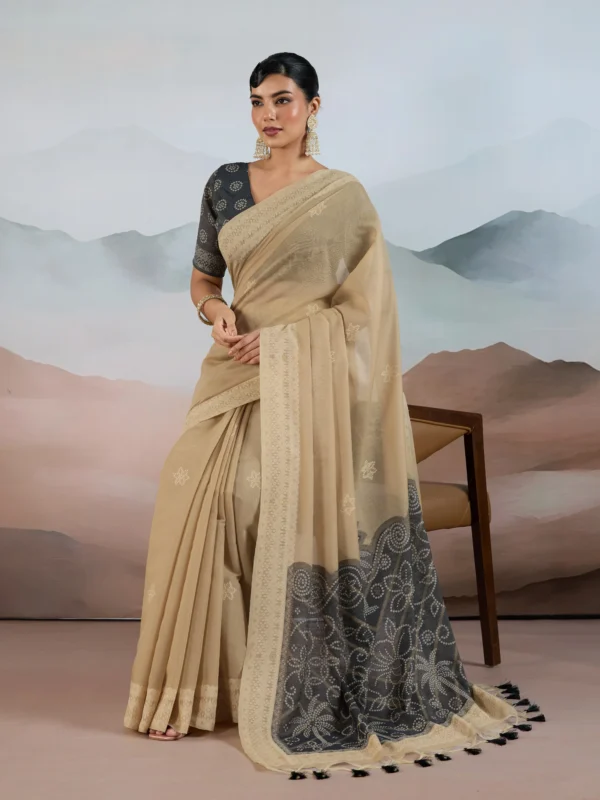 Black & Brown Summer Saree