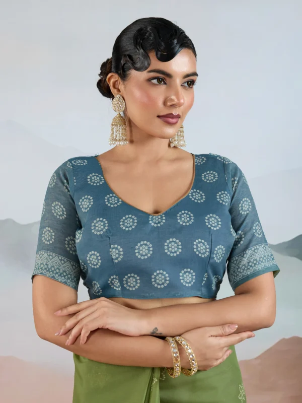 Green & Blue Summer Saree
