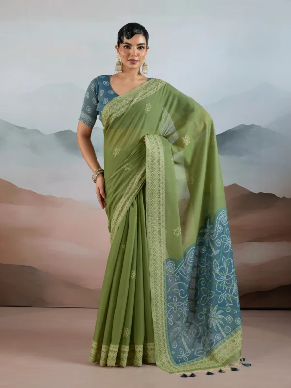 Green & Blue Summer Saree