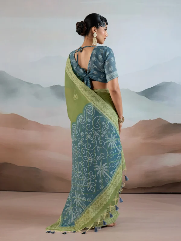 Green & Blue Summer Saree