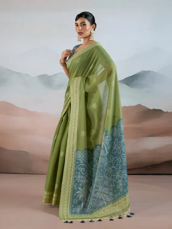 Green & Blue Summer Saree