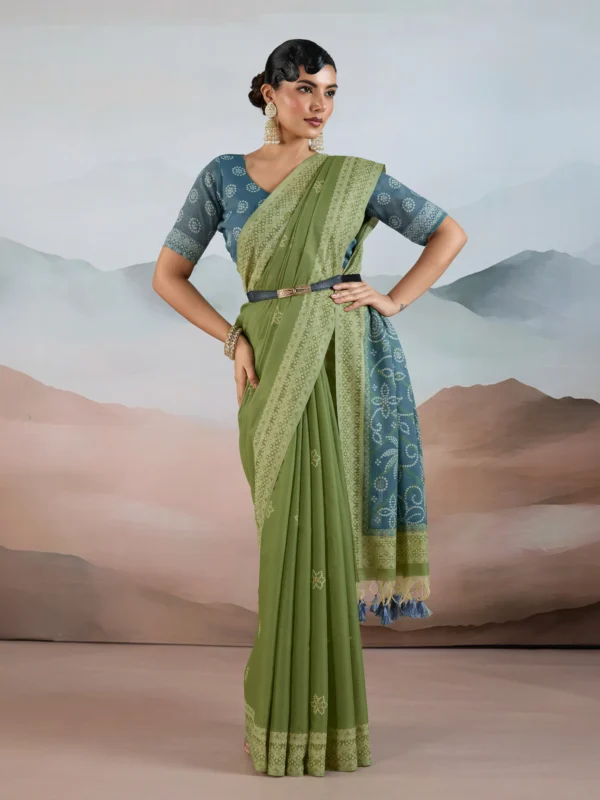 Green & Blue Summer Saree