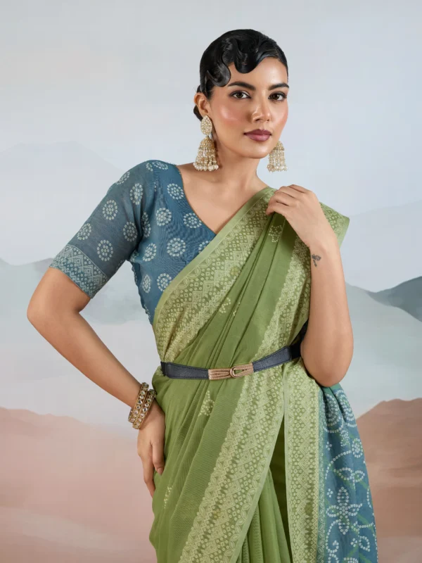 Green & Blue Summer Saree