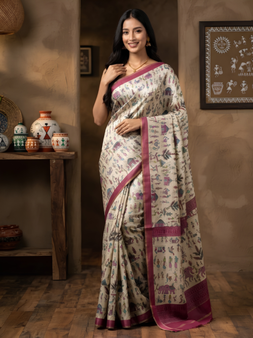Jacquard Print Saree